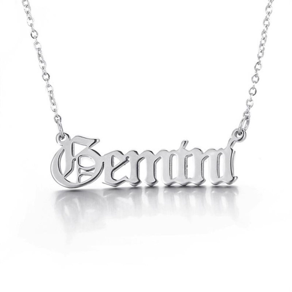 NWT Gemini Zodiac Stainless Steel Necklace – Silver
